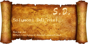 Solymosi Dániel névjegykártya